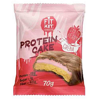 Печенье глазированное FitKit Protein WHITE cake 70г. Печенье глазированное FitKit Protein WHITE cake 70г.