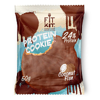 Печенье глазированное FitKit Protein chocolate cookie 50г. Печенье глазированное FitKit Protein chocolate cookie 50г.